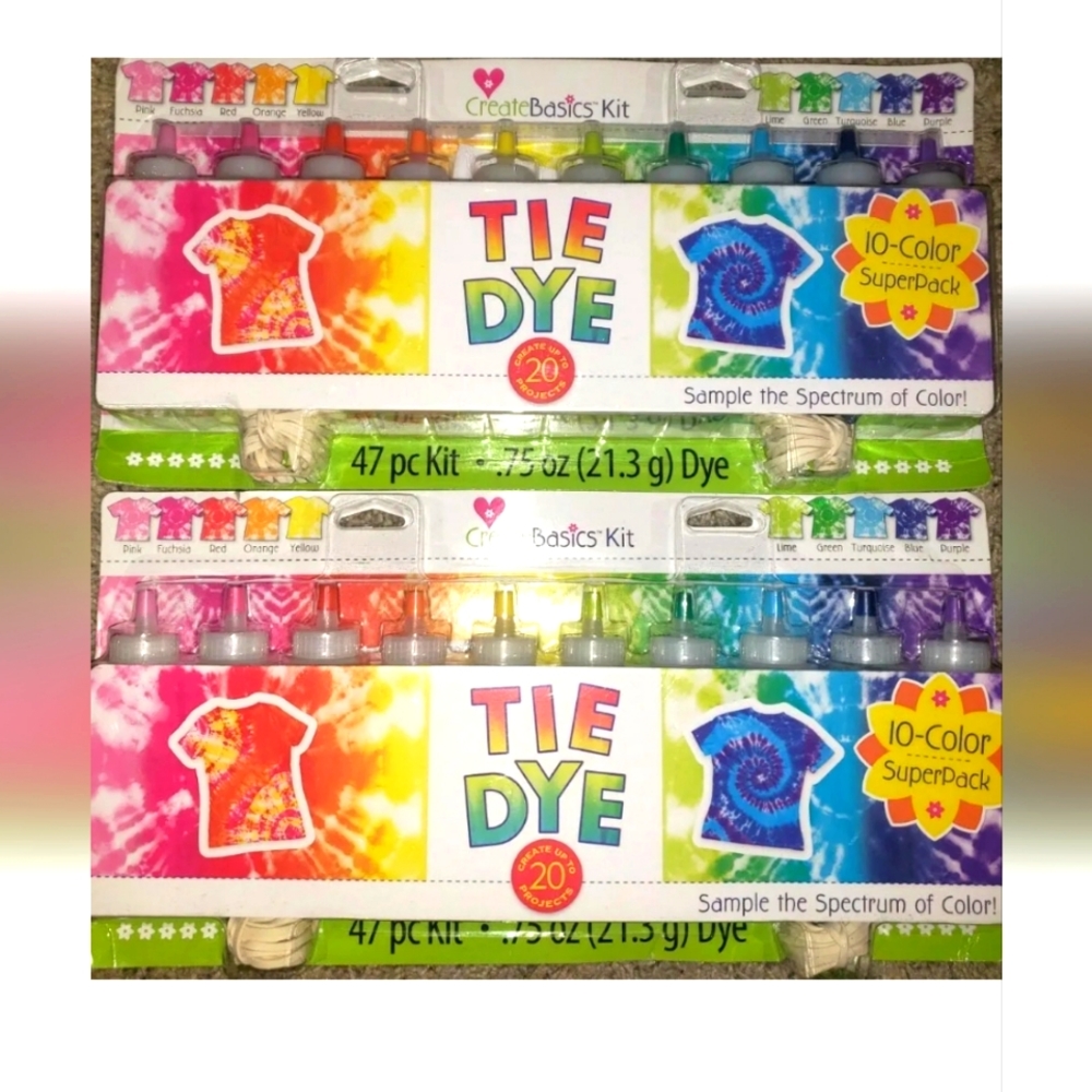 : * 2 new pks of Create Basics Kit Tie Dye. Each kit has 47 PCS, 10 Colors! NEW